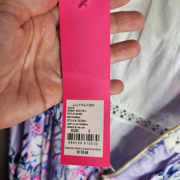 NWT Lilly Pulitzer Fit and Flare Devyn Dress, Size 2 - Picture 8 of 11